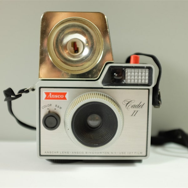 Vintage Ansco Cadet II Camera with case and flash - 1960's Vintage Camera - Ansco Cadet III with Flash & Case - Vintage camera