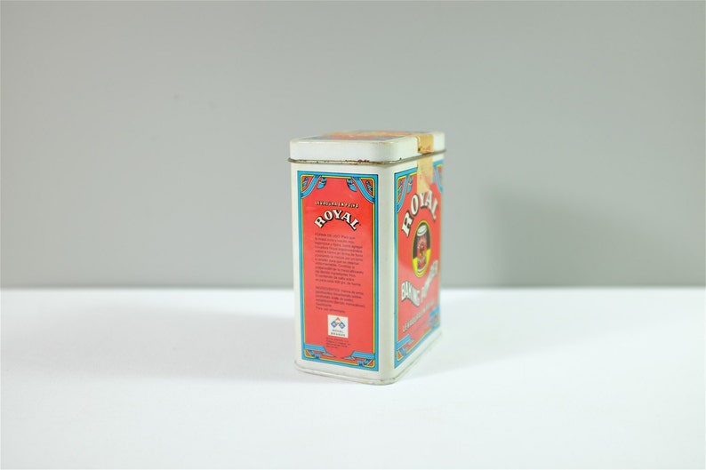 Vintage tin box Royal Baking Powder spanish tin box Etsy