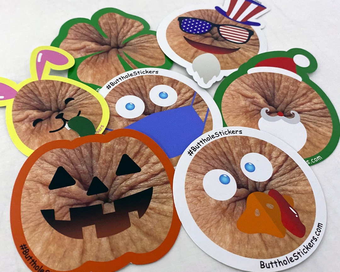 Emoji Butthole Stickers new Stickers Added prank Gag Gift - Etsy