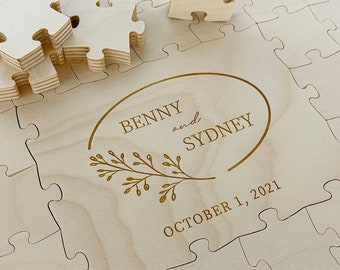 Wedding Guest Book Puzzle Guest Book Alternative Wedding Puzzle Guest Book Wooden Guest Book Guest Book Puzzle