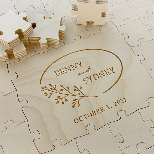 Wedding Guest Book Puzzle Guest Book Alternative Wedding Puzzle Guest Book Wooden Guest Book Guest Book Puzzle