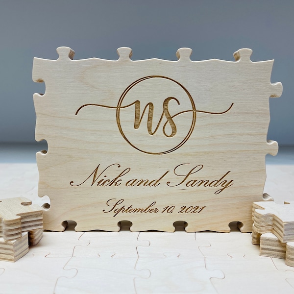 Puzzle Guest Book Wedding Etsy