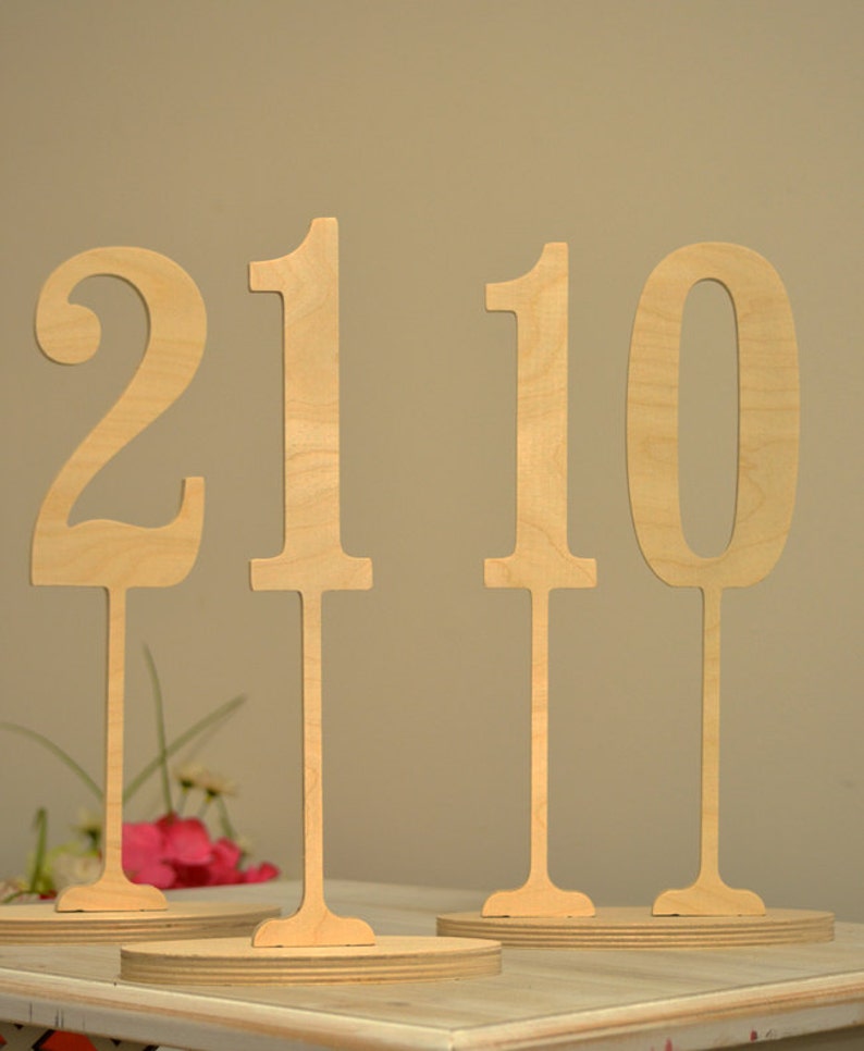 DIY Wedding Table Number Kit Wood wooden Numbers Craft Etsy