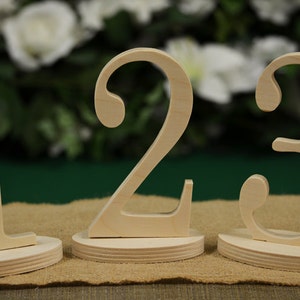 10CM Wood Numbers Thicken DIY Digit Date Art Craft Free Standing White Red  Wedding Birthday Party