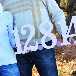 Save the Date Sign Cutout Wood Sign Engagement photos Rustic Wedding Date Sign Wedding Decoration Photography Prop image 1