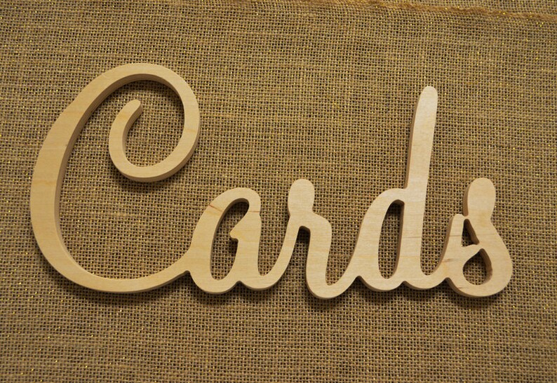 Cards Sign for Wedding Table Freestanding cards Etsy