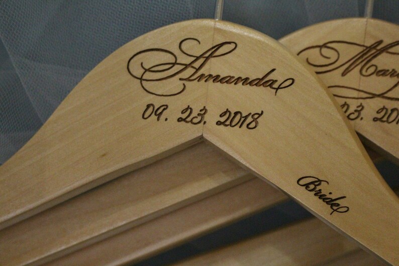 Custom Engraved Wedding Hanger Personalized Wedding Hangers Etsy