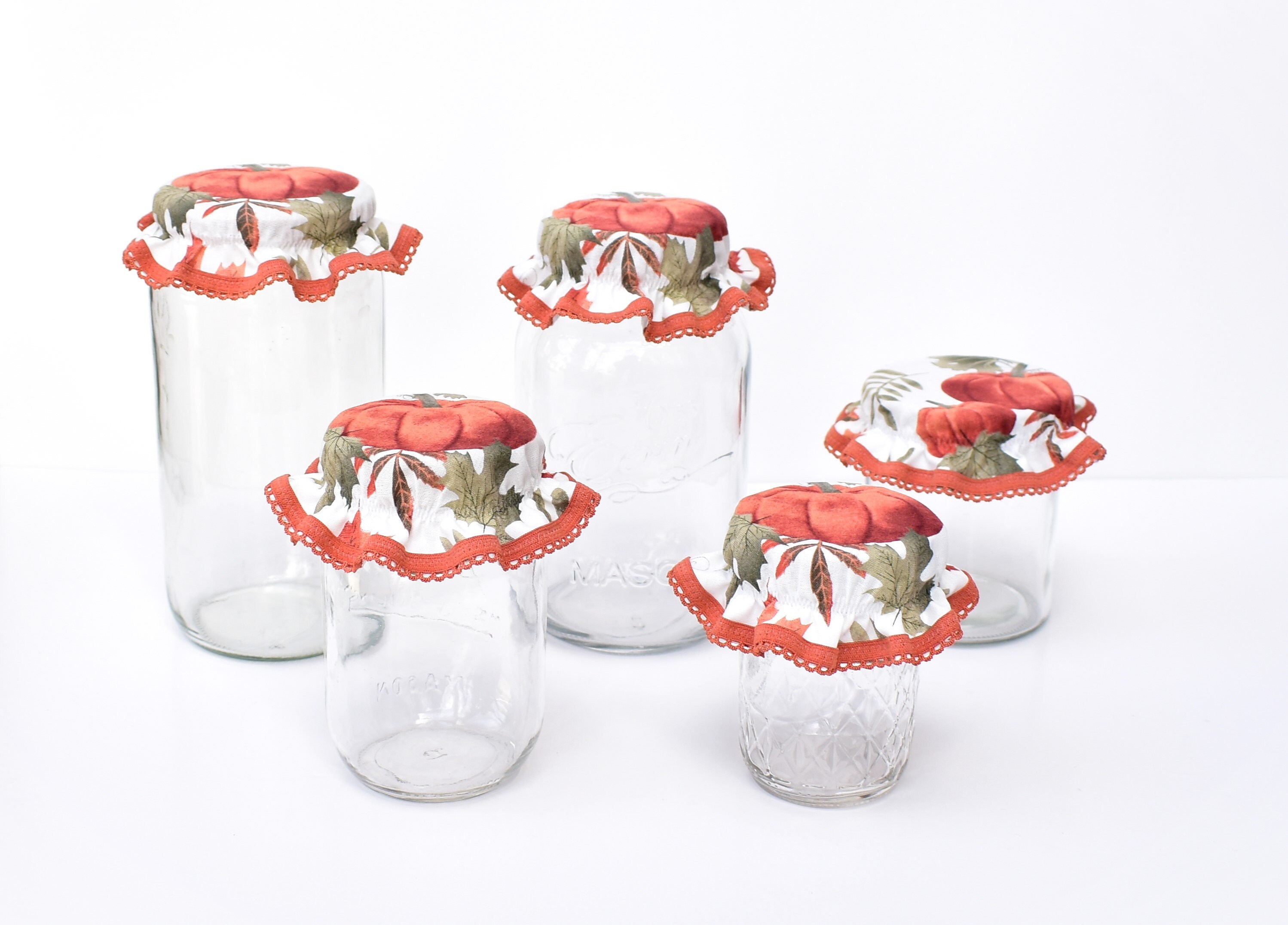 Fall Mason Jar Fabric Covers Fabric Cover for Sourdough Etsy