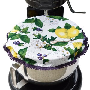 Funda para tazón con estampado de limón: batidora de pie, masa madre, fruta