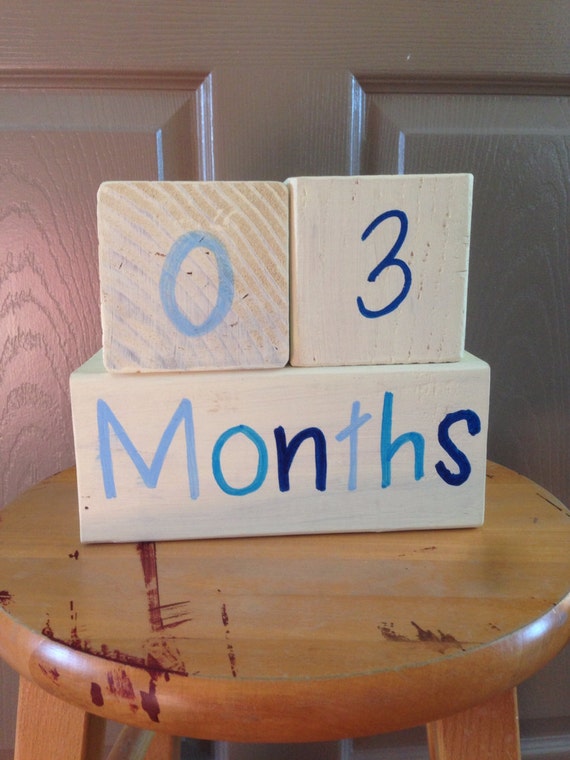 Items similar to Wooden Age Blocks on Etsy