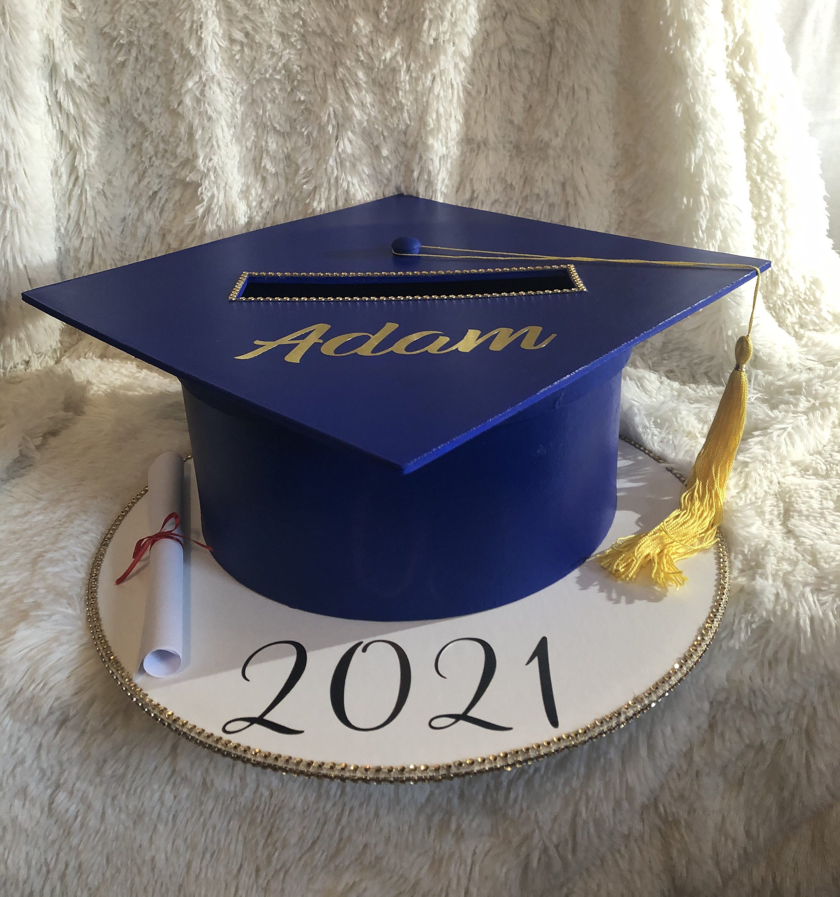 Graduation Card Box With Name Etsy