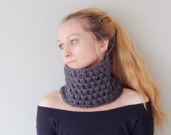 Chunky Cowl PATTERN / Crochet Chunky Scarf Cowl Pattern / Pattern PDF - Instant Download / Detailed Instructions In English