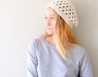 PATTERN Cotton Crochet Hat / Pattern PDF - Instant Download / Detailed Instructions In English For Knit Hat