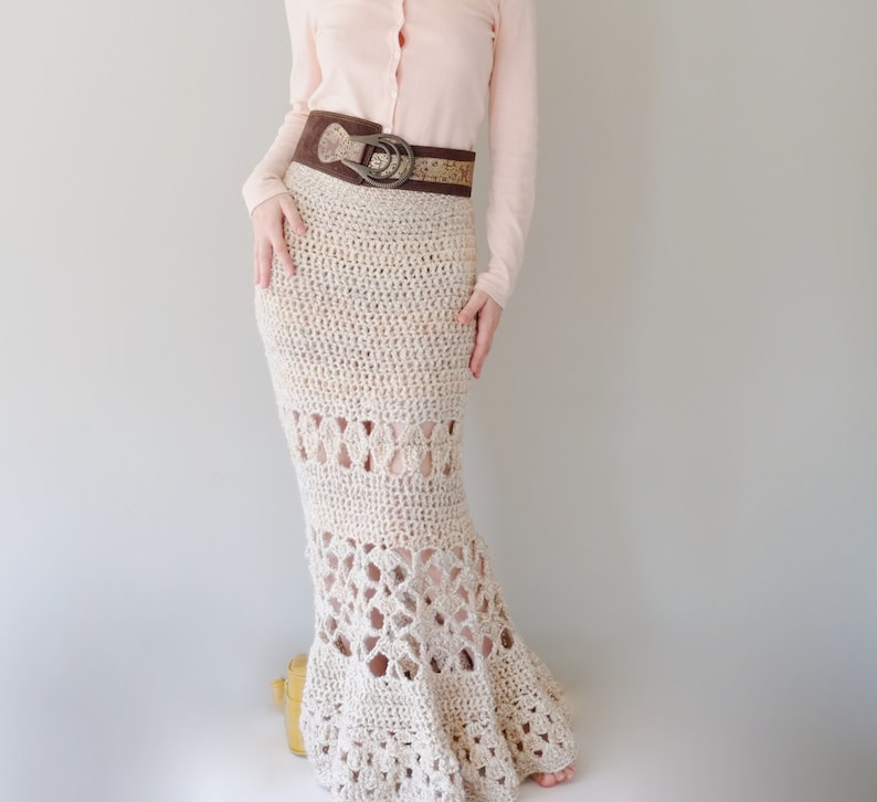 PATTERN For Maxi Skirt / Crochet Long Skirt / Crochet Pattern PDF Instant Download / Detailed Instructions In English For Crochet Skirt image 4