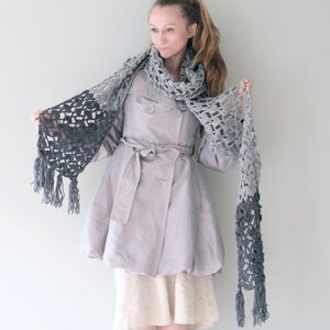 PATTERN Extra Long Scarf / Crochet PATTERN / Pattern PDF Instant Download / Detailed Instructions In English image 1