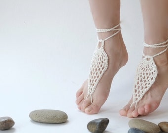 PATTERN Crochet Barefoot Sandals / Wedding Beach Nude Shoes / Pattern PDF - Instant Download / Detailed Instructions In English