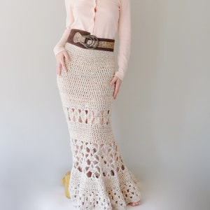 PATRÓN Para Falda Larga / Falda Larga Tejida a Crochet / Patrón de Crochet PDF - Descarga Instantánea / Instrucciones Detalladas en Español Para Falda Tejida a Crochet