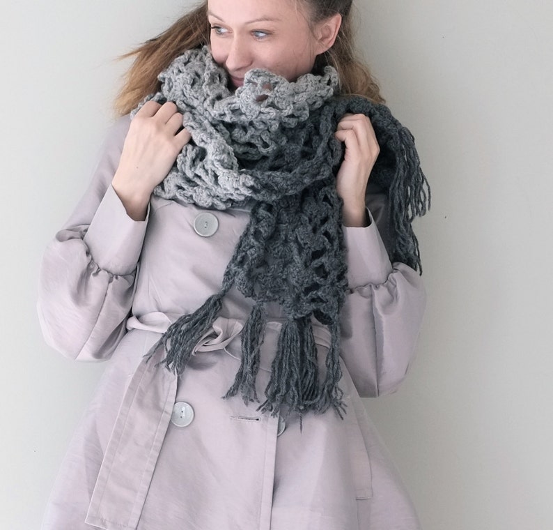 PATTERN Extra Long Scarf / Crochet PATTERN / Pattern PDF Instant Download / Detailed Instructions In English image 3