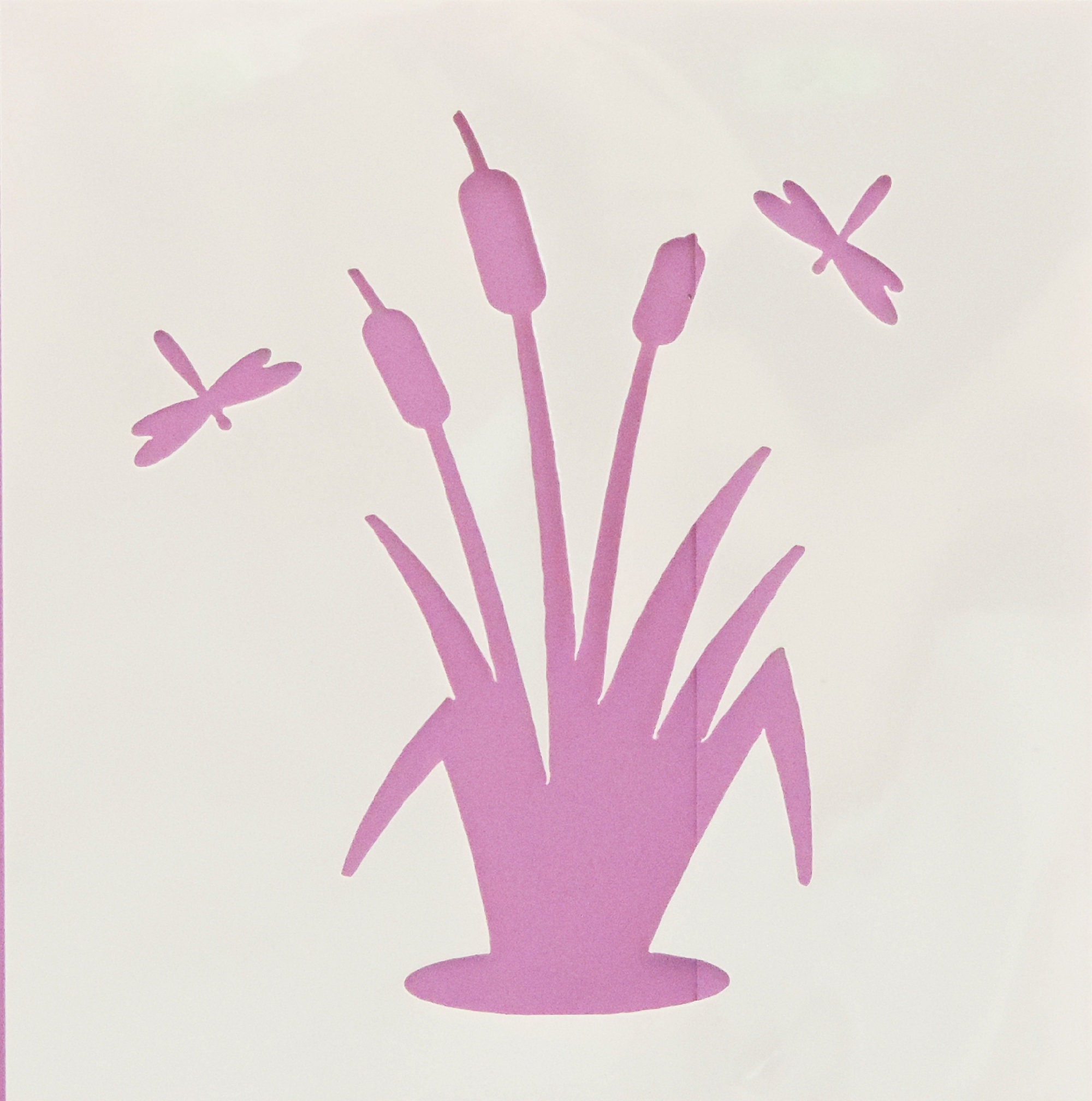 585 Cattails Stencil - Etsy