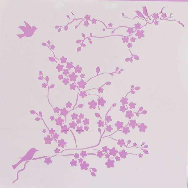 TCW Cherry Blossoms stencil 12 x 12