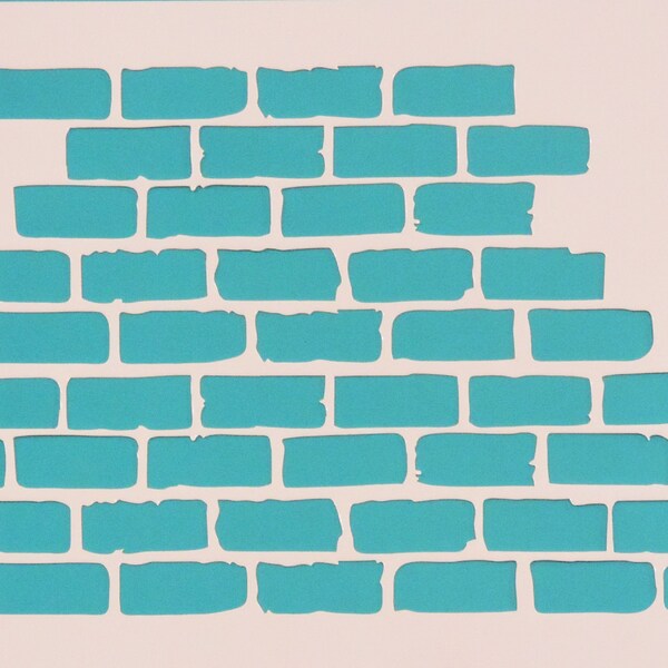 Brick Stencil for Floor Etsy