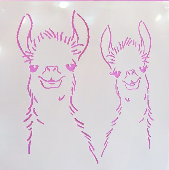 153 Llamas Stencil | Etsy