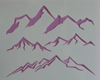 304 Mountain ranges Stencil