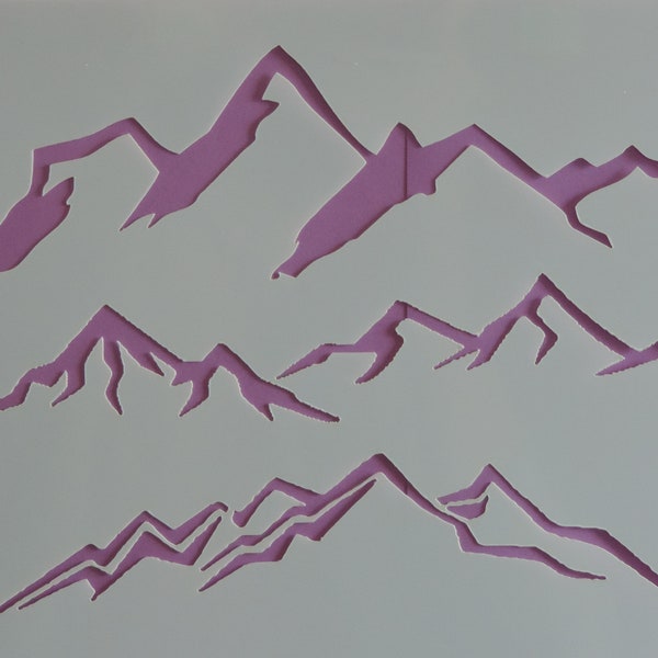 304 Mountain ranges Stencil
