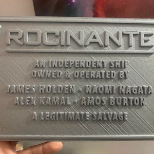 Rocinante Plaque The Expanse Owners Holden Kamal Burton Nagata