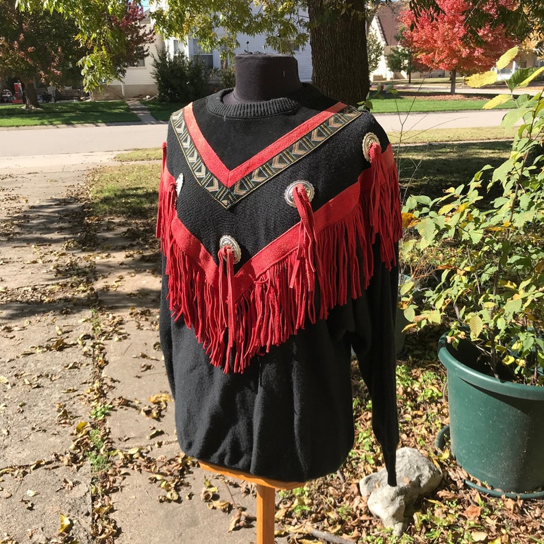 Femme Vintage en Daim Marron Veste en cuir femme Native Frange Western Wear Coat