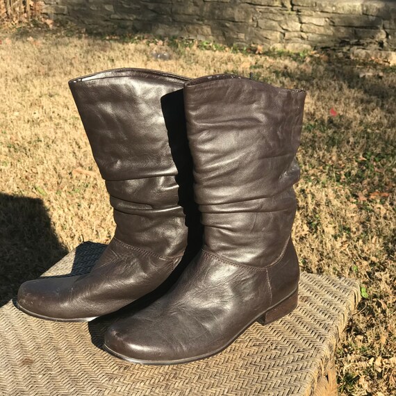 black calf slouch boots