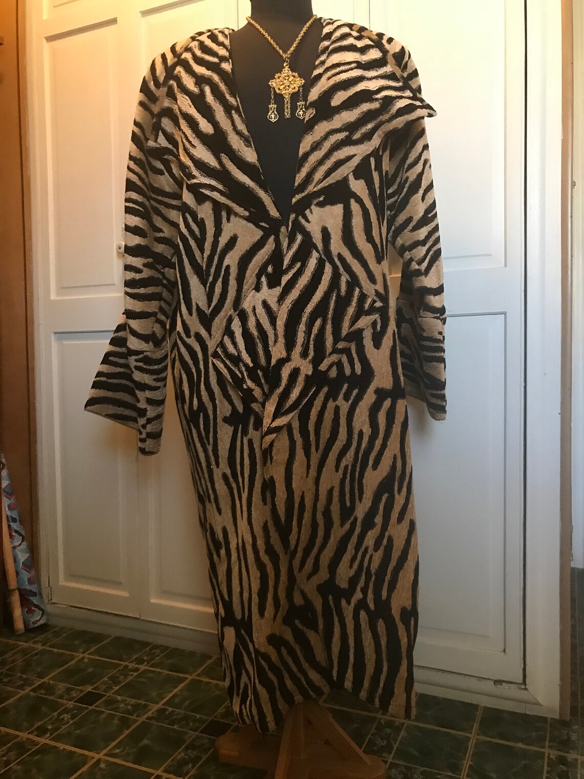 Retro Tiger Striped Jacket Coat/Animal Print/1980s/Pimp | Etsy