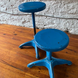 Mid century adjustable stool industrial kitchen stools mid cent modern stools a pair image 5