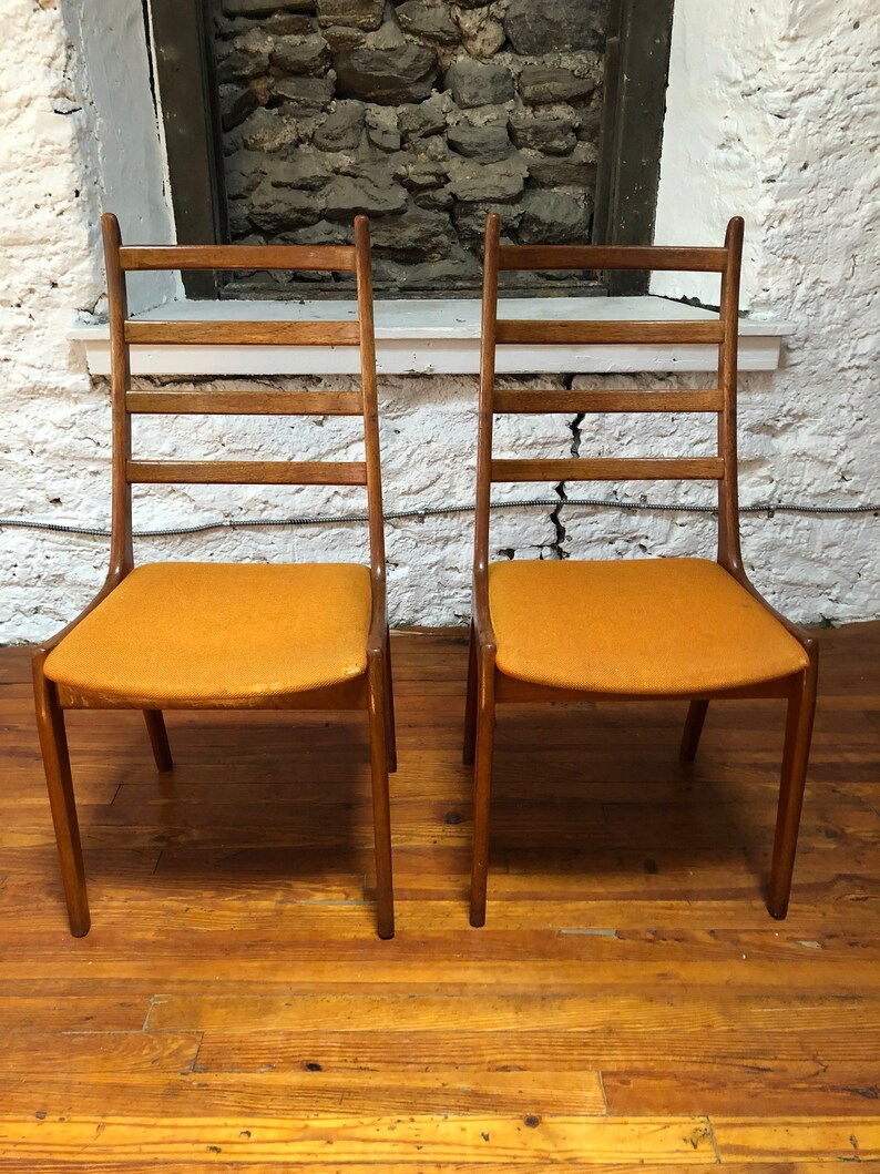 Mid century dining chair danish modern dining chairs teak dining chairs a set image 3