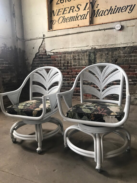 Mid century patio chairs Hollywood regency ratan chair mid Etsy