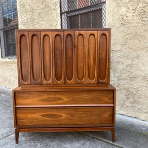 Mid century dresser Danish modern tall dresser mid century bachelors chest