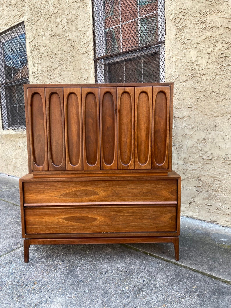 Mid century dresser Danish modern tall dresser mid century bachelors chest image 1