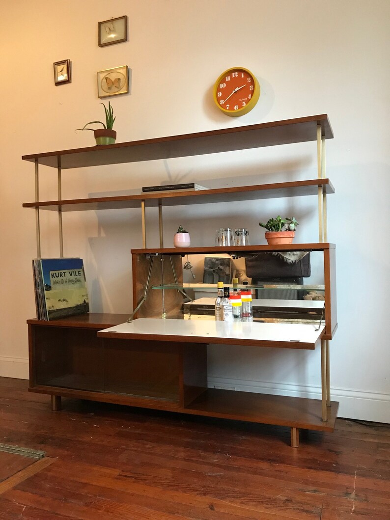 Mid Century Room Divider >> Mid Century Bookshelf Mid Century Drop Front Bar Cabinet Mid Etsy Mid Century Room Divider >> Mid Century Bookshelf Mid Century Drop Front Bar Cabinet Mid Etsy