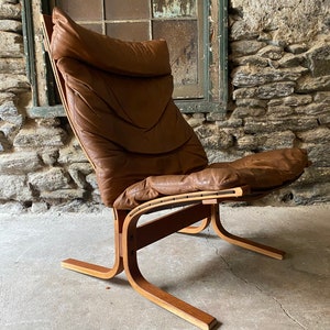 Mid century lounge chair Scandinavian modern sling chair Ingmar Relling for Westnofa siesta chair image 1