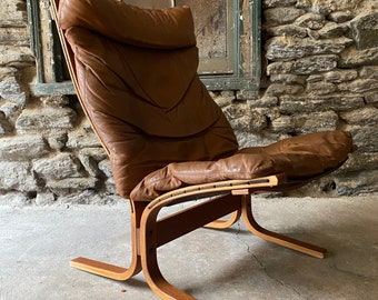 Mid century lounge chair Scandinavian modern sling chair Ingmar Relling for Westnofa siesta chair
