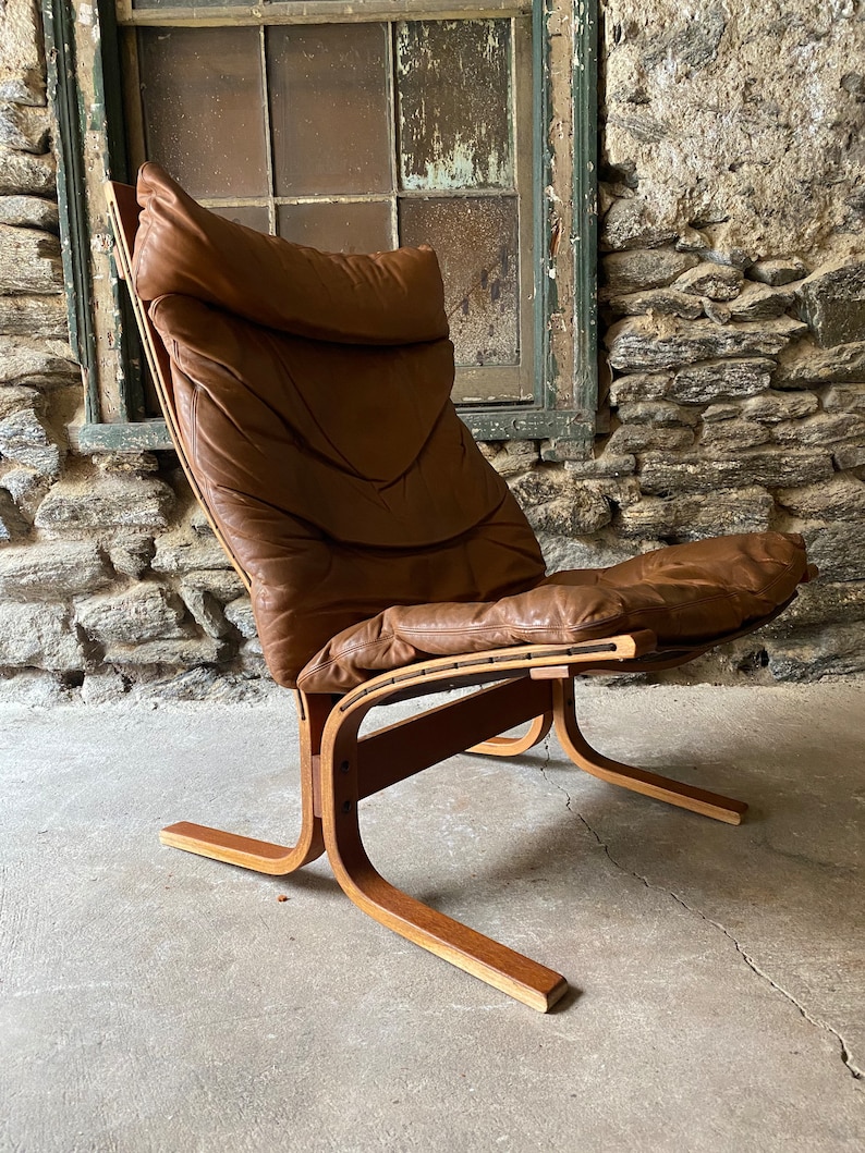 Mid century lounge chair Scandinavian modern sling chair Ingmar Relling for Westnofa siesta chair image 1