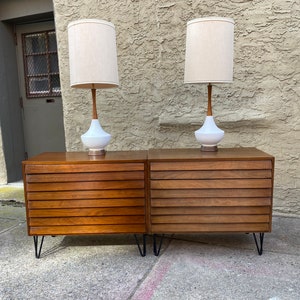 Mid century table lamp mid century accent lamp a pair