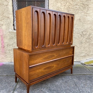 Mid century dresser Danish modern tall dresser mid century bachelors chest image 6