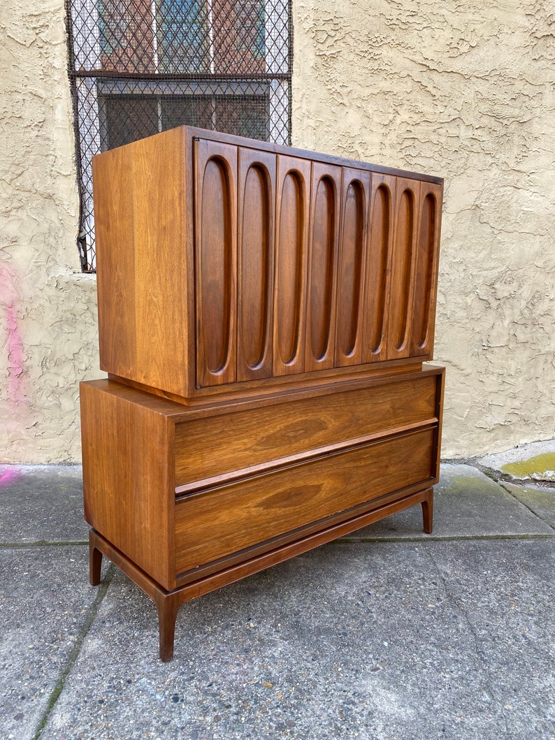 Mid century dresser Danish modern tall dresser mid century bachelors chest image 6