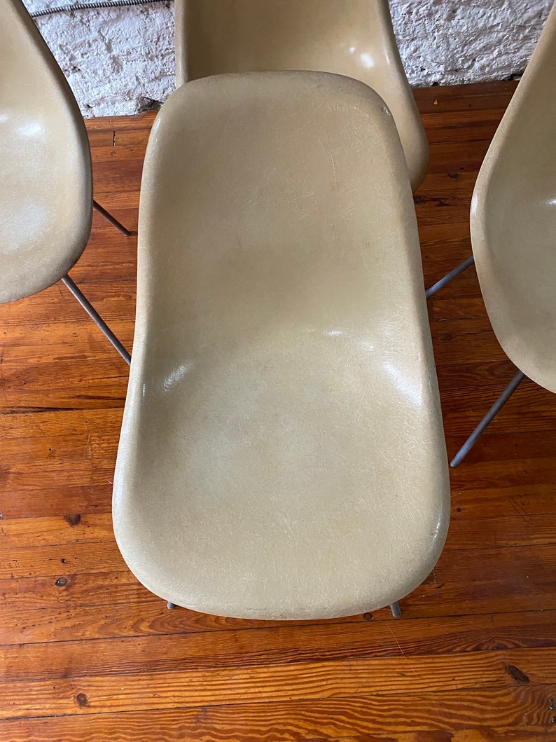 Mid century dining chair Eames shell chair mid century dining set image 4