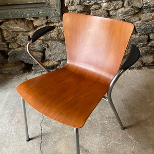 Mid century modern arm chair Fritz Hansen Arne Jacobsen Knoll studio arm chair mid century accent chair image 2