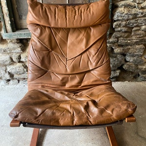 Mid century lounge chair Scandinavian modern sling chair Ingmar Relling for Westnofa siesta chair image 4