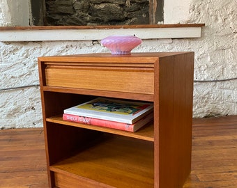 Mid century end table mid century nightstand Danish modern side table