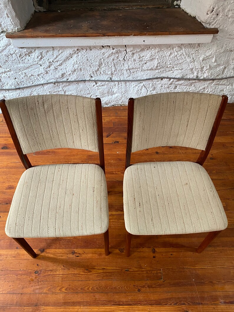 Mid century dining chair Danish modern side chair mid century rosewood dining chairs image 3