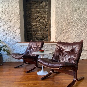 Mid century lounge chair Danish modern sling chair Ingmar Relling siesta chair for Westnofa a pair
